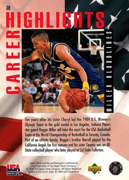 1994 Upper Deck USA #38 Reggie Miller Back