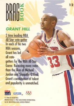 1996 SkyBox USA #12 Grant Hill Back