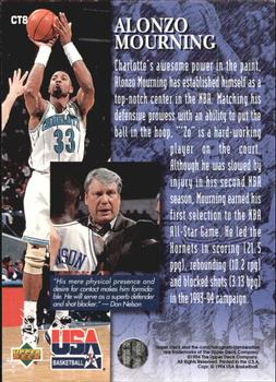 1994 Upper Deck USA - Don Nelson's Chalk Talk #CT8 Alonzo Mourning Back