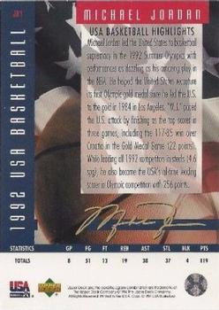 1994 Upper Deck USA - Michael Jordan's Highlights #JH1 Michael Jordan Back