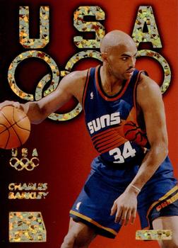 1996 SkyBox USA - Gold Sparkle #G11 Charles Barkley Front