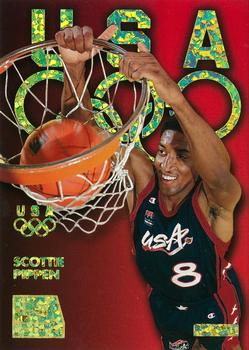 1996 SkyBox USA - Gold Sparkle #G5 Scottie Pippen Front