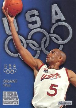 1996 SkyBox USA - Silver #S2 Grant Hill Front