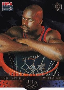 1996 Upper Deck USA - SP Career Statistics #S5 Shaquille O'Neal Front