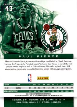 2012-13 Panini Contenders #43 Paul Pierce Back