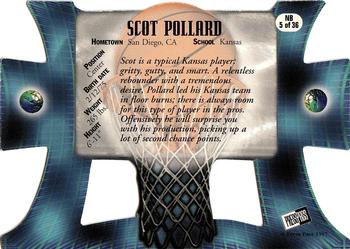 1997 Press Pass - Net Burners #NB5 Scot Pollard Back
