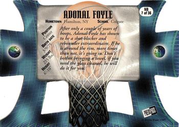 1997 Press Pass - Net Burners #NB7 Adonal Foyle Back