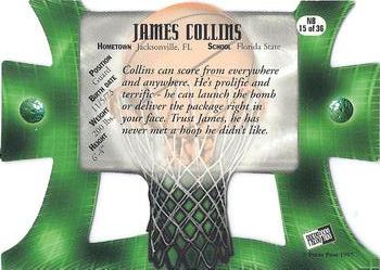 1997 Press Pass - Net Burners #NB15 James Collins Back