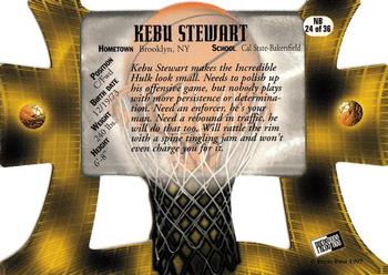 1997 Press Pass - Net Burners #NB24 Kebu Stewart Back