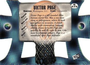 1997 Press Pass - Net Burners #NB28 Victor Page Back
