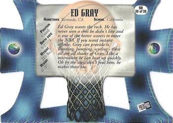 1997 Press Pass - Net Burners #NB30 Ed Gray Back