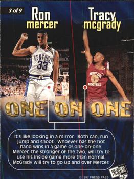 1997 Press Pass - One On One #3 Ron Mercer / Tracy McGrady Back