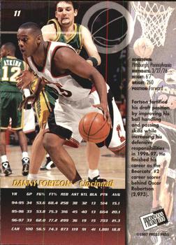 1997 Press Pass - Red Zone #11 Danny Fortson Back