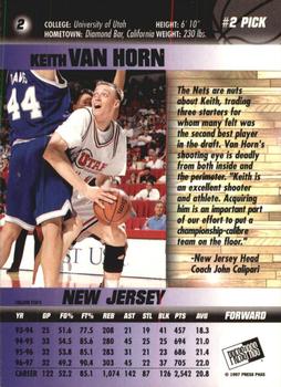 1997 Press Pass Double Threat #2 Keith Van Horn Back