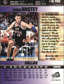 1997 Press Pass Double Threat #18 Chris Anstey Back