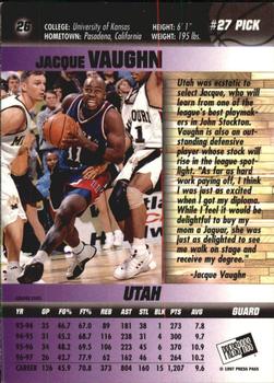 1997 Press Pass Double Threat #26 Jacque Vaughn Back