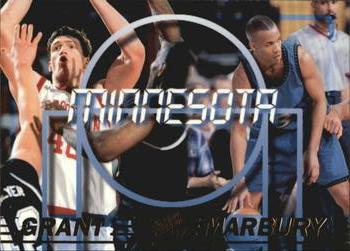 1997 Press Pass Double Threat #42 Paul Grant / Stephon Marbury Front