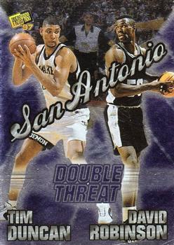 1997 Press Pass Double Threat #NNO Tim Duncan / David Robinson Front