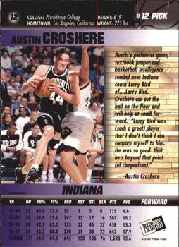 1997 Press Pass Double Threat - Blue #12 Austin Croshere Back