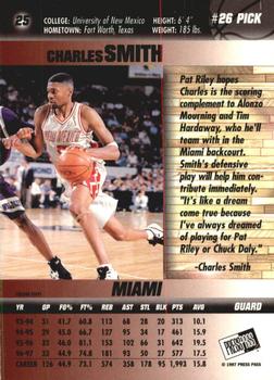 1997 Press Pass Double Threat - Blue #25 Charles Smith Back