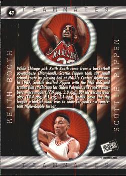 1997 Press Pass Double Threat - Blue #43 Keith Booth / Scottie Pippen Back