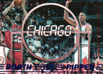 1997 Press Pass Double Threat - Blue #43 Keith Booth / Scottie Pippen Front