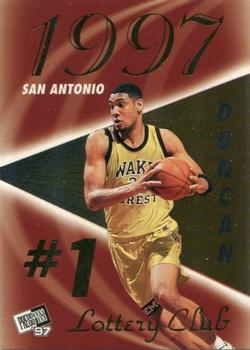1997 Press Pass Double Threat - Lotto #LC1A Tim Duncan Front