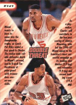 1997 Press Pass Double Threat - Nitrokrome #DT8 Alonzo Mourning / Charles Smith Back