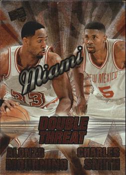 1997 Press Pass Double Threat - Nitrokrome #DT8 Alonzo Mourning / Charles Smith Front