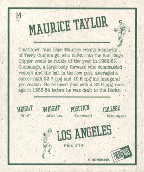 1997 Press Pass Double Threat - Retroactive #14 Maurice Taylor Back