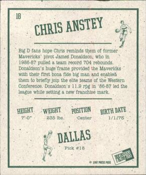 1997 Press Pass Double Threat - Retroactive #18 Chris Anstey Back