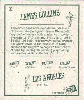 1997 Press Pass Double Threat - Retroactive #32 James Collins Back