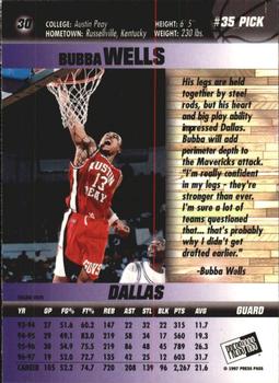 1997 Press Pass Double Threat - Silver #30 Bubba Wells Back