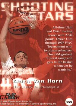 1997 Wheels Rookie Thunder - Shooting Stars #SS9 Keith Van Horn Back