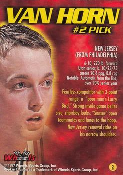 1997 Wheels Rookie Thunder - Storm Front #2 Keith Van Horn Back