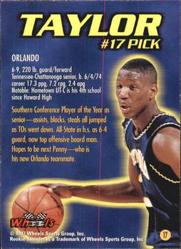 1997 Wheels Rookie Thunder - Storm Front #17 Johnny Taylor Back