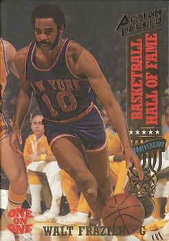 1993 Action Packed Hall of Fame #1 Walt Frazier Front