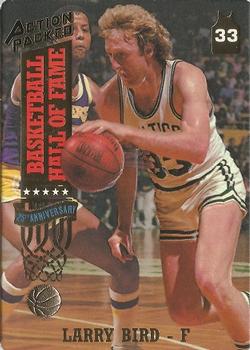 1993 Action Packed Hall of Fame #19 Larry Bird Front