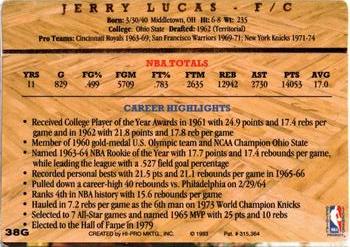 1993 Action Packed Hall of Fame - 24K Gold #38G Jerry Lucas Back