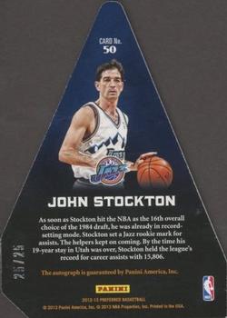 2012-13 Panini Preferred #50 John Stockton Back