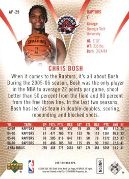 2007-08 SP Authentic - Authentic Profiles #AP-25 Chris Bosh Back