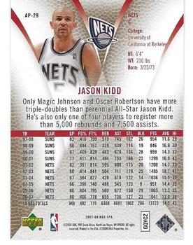 2007-08 SP Authentic - Authentic Profiles #AP-29 Jason Kidd Back