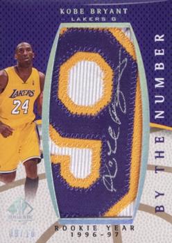 2007-08 SP Authentic - By the Number Jersey Number #BN-KB Kobe Bryant Front