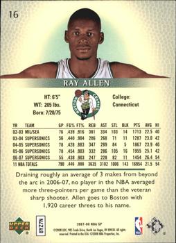 2007-08 SP Authentic - Retail #16 Ray Allen Back