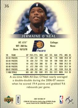 2007-08 SP Authentic - Retail #36 Jermaine O'Neal Back