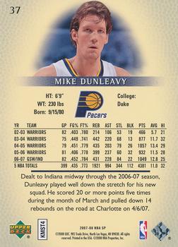 2007-08 SP Authentic - Retail #37 Mike Dunleavy Back