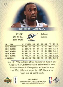 2007-08 SP Authentic - Retail #53 Gilbert Arenas Back