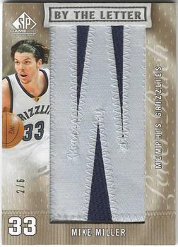 2007-08 SP Game Used - By the Letter #BL-MI Mike Miller Front