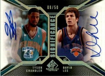 2007-08 SP Game Used - SIGnificance Dual #SD-CL Tyson Chandler / David Lee Front