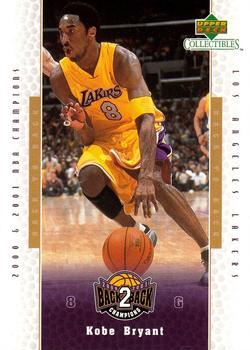 2001 Upper Deck Los Angeles Lakers Back2Back Champions #LA1 Kobe Bryant Front